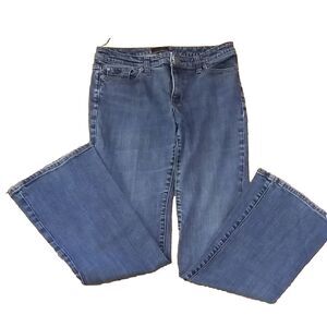 The Limited Flare Wide Leg Jeans Blue Denim Women's Size 8 Tall Long Stretch